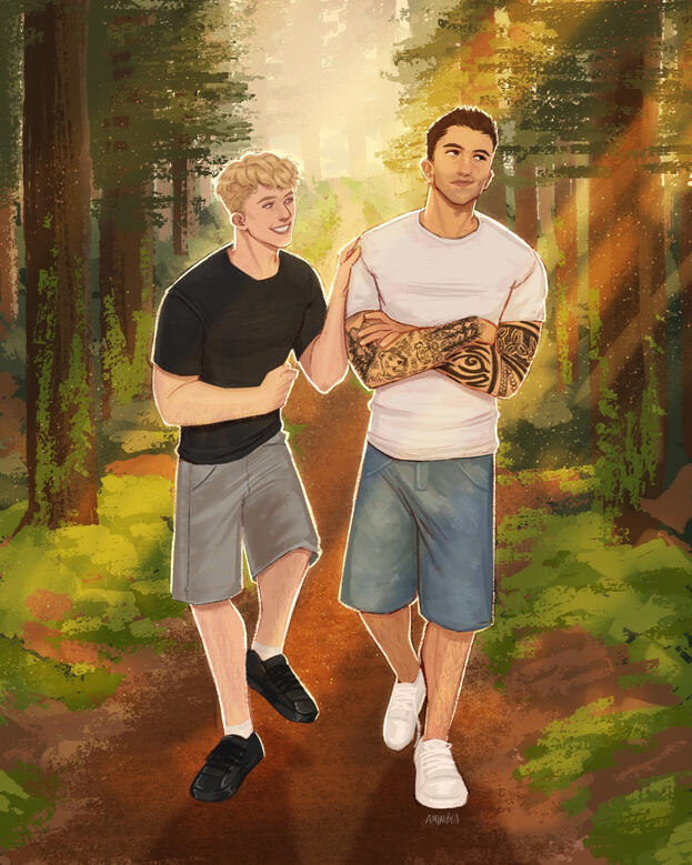 Commissioned artwork for the authors Jemma Croft and Lex Easton, for the book &quot;Rookie Recovery&quot;