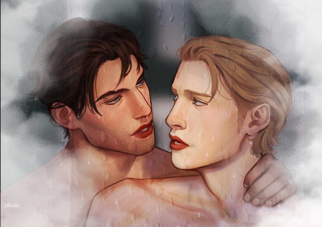 Fan artwork inspired by Kiss the Villain by Rina Kent